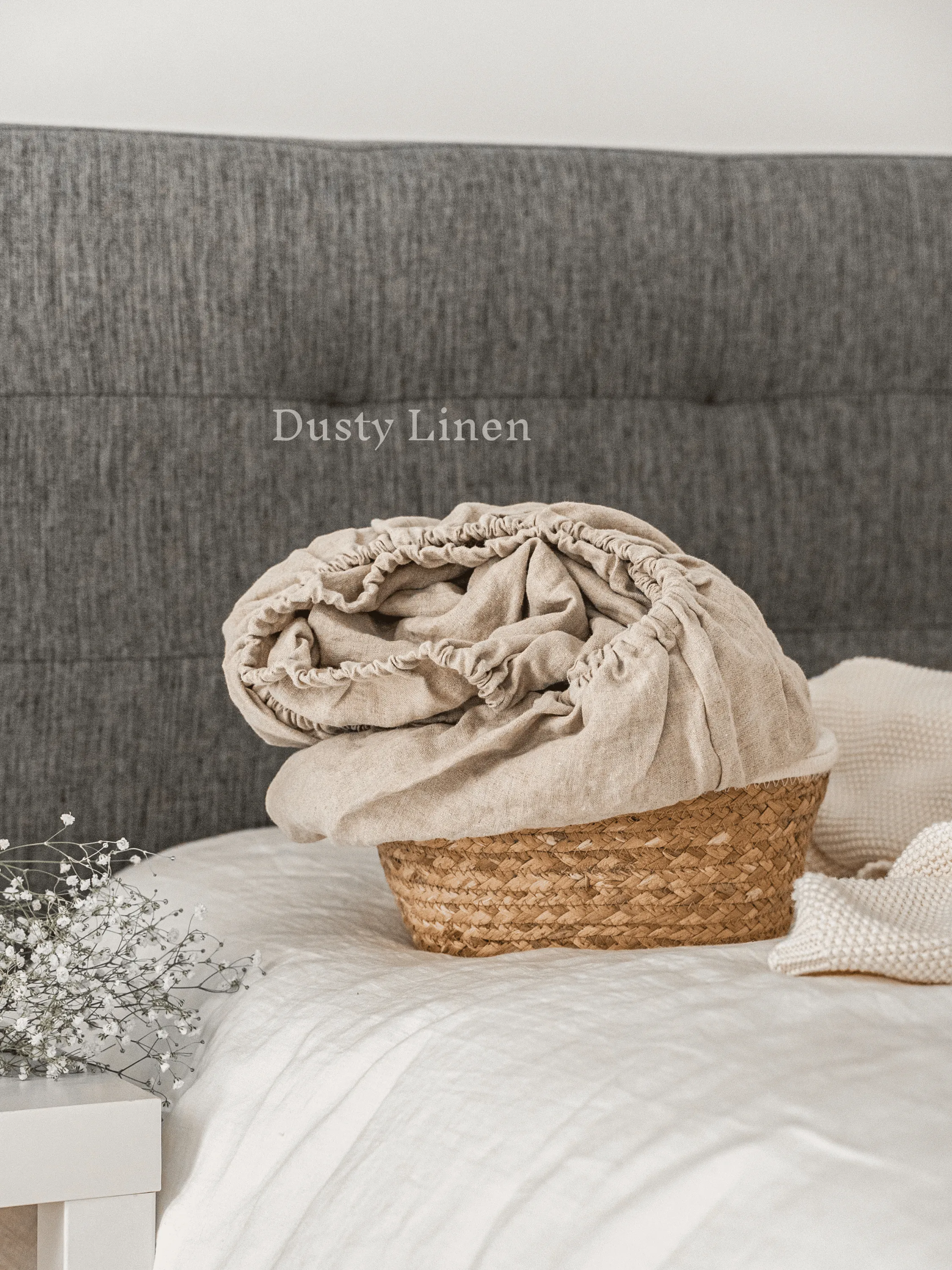 100 % Linen fitted sheet