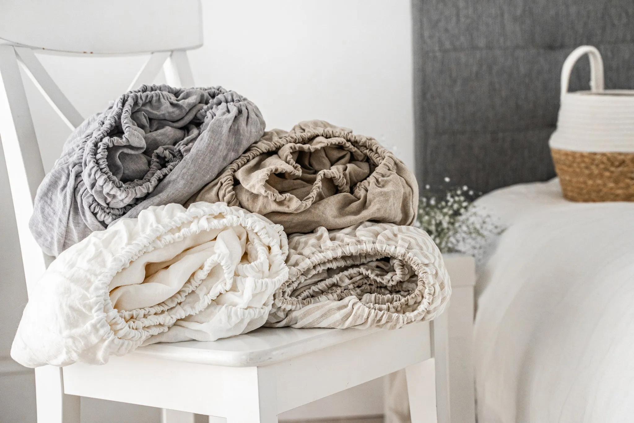 100 % Linen fitted sheet