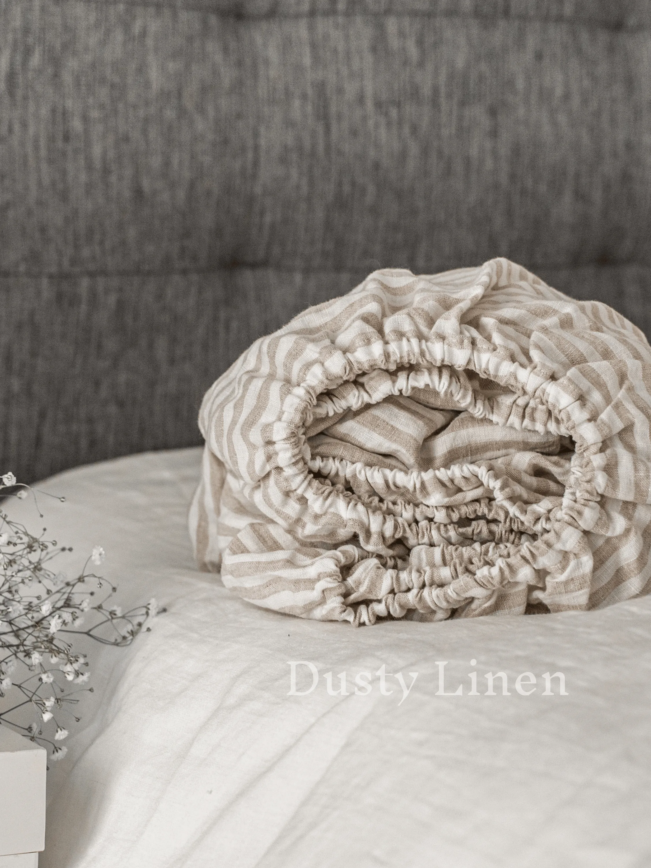 100 % Linen fitted sheet
