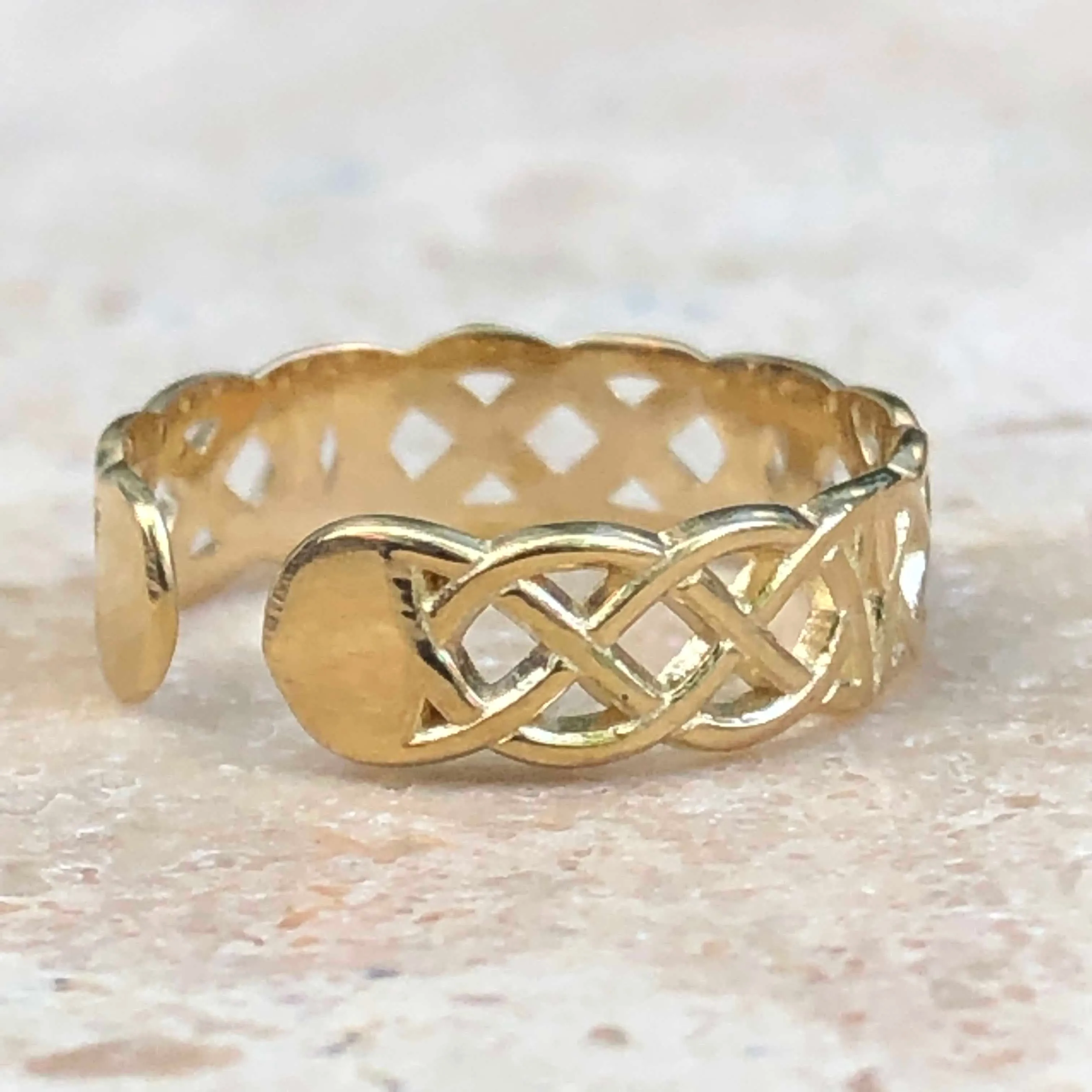 14KT Yellow Gold Celtic Weave Toe Ring