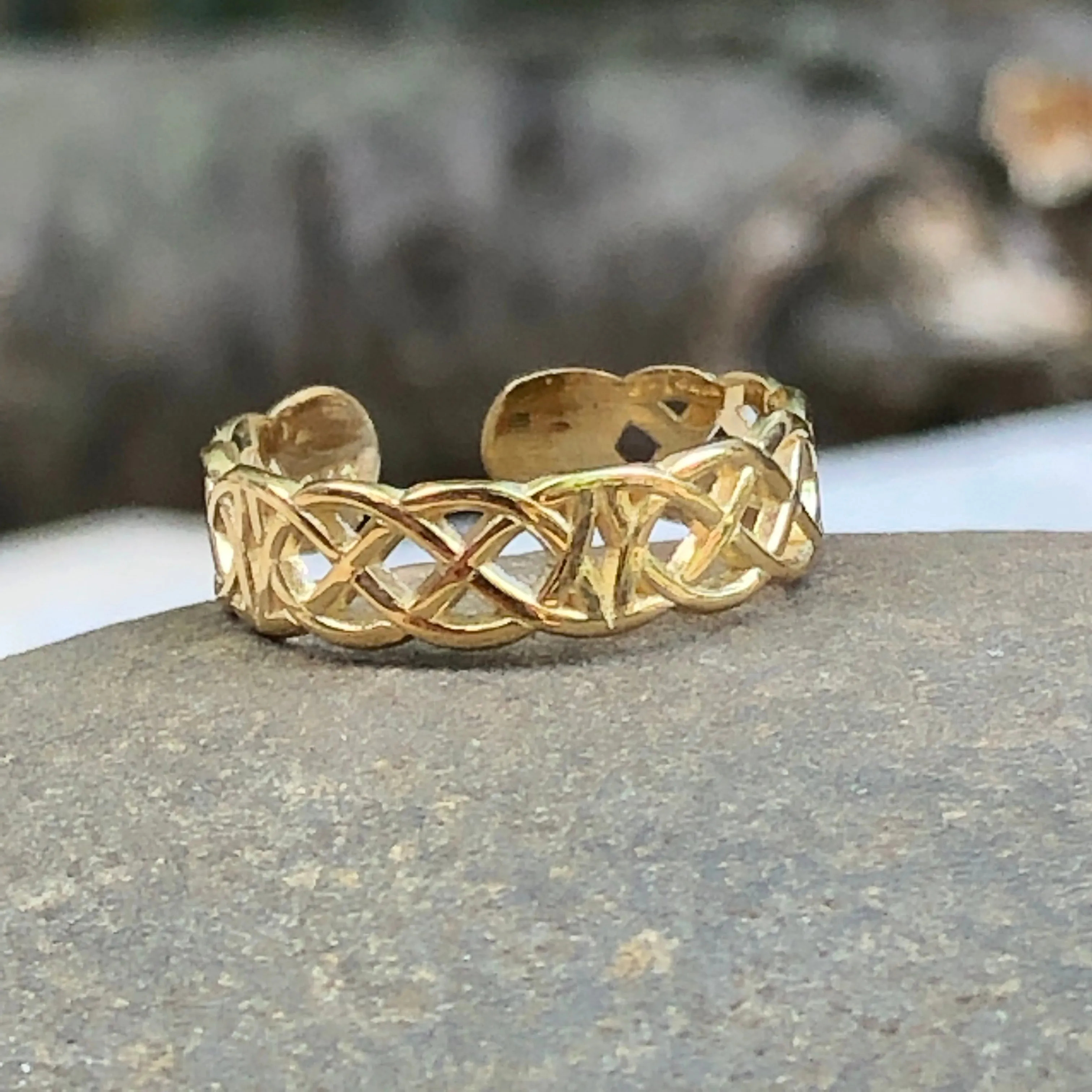 14KT Yellow Gold Celtic Weave Toe Ring