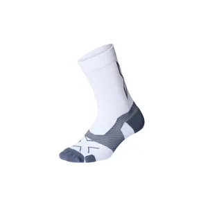 2XU Vectr Light Cushion Crew Socks - White/Grey