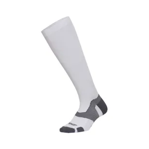 2XU Vectr Light Cushion Full Length Compression Socks - White/Grey