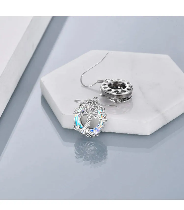 925 Sterling Silver Tree of Life Drop Earrings