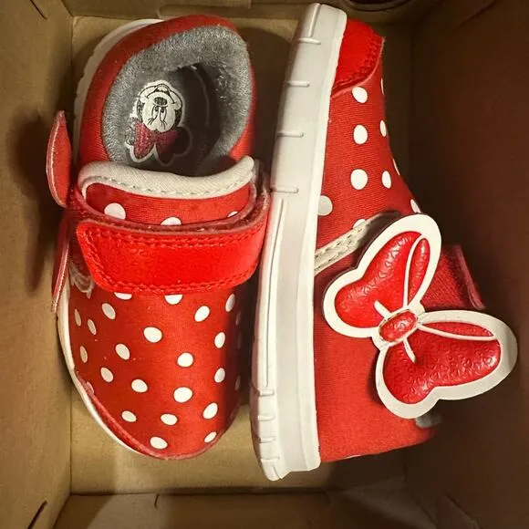 Adidas Disney X M&amp;M Minnie Mouse Size 7K Infant Velcro Shoes with Box