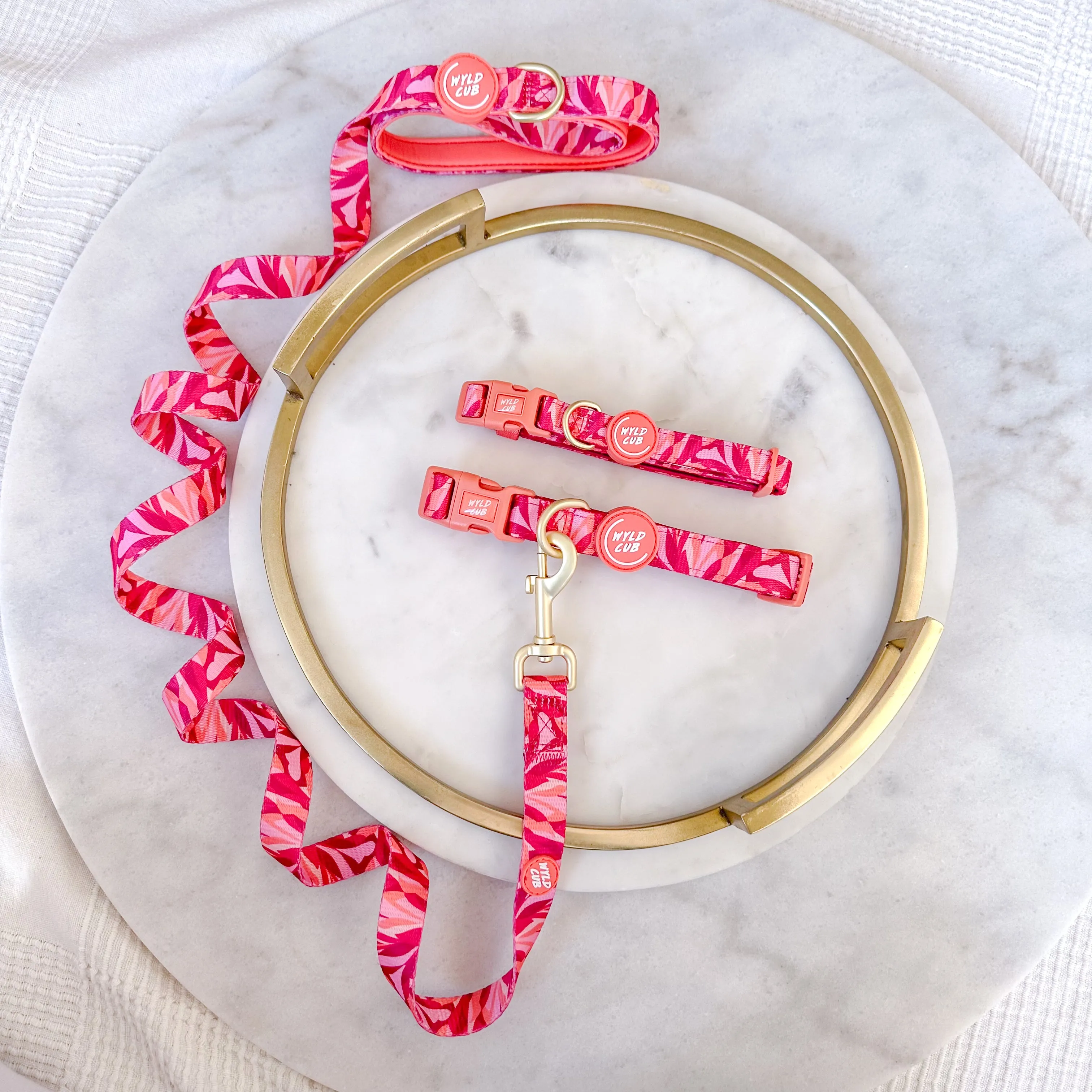 Adjustable Dog Collar: Kew Honeysuckle