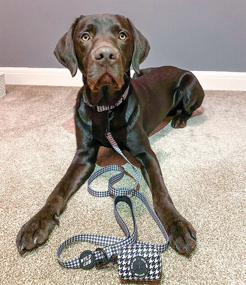 Adjustable Dog Collar: Knightsbridge Houndstooth