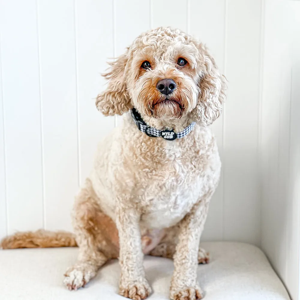 Adjustable Dog Collar: Knightsbridge Houndstooth
