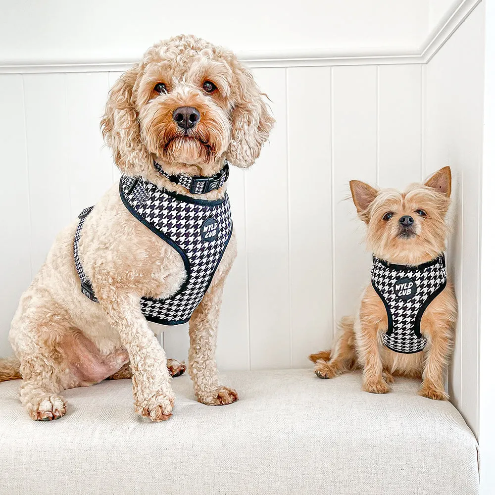 Adjustable Dog Collar: Knightsbridge Houndstooth