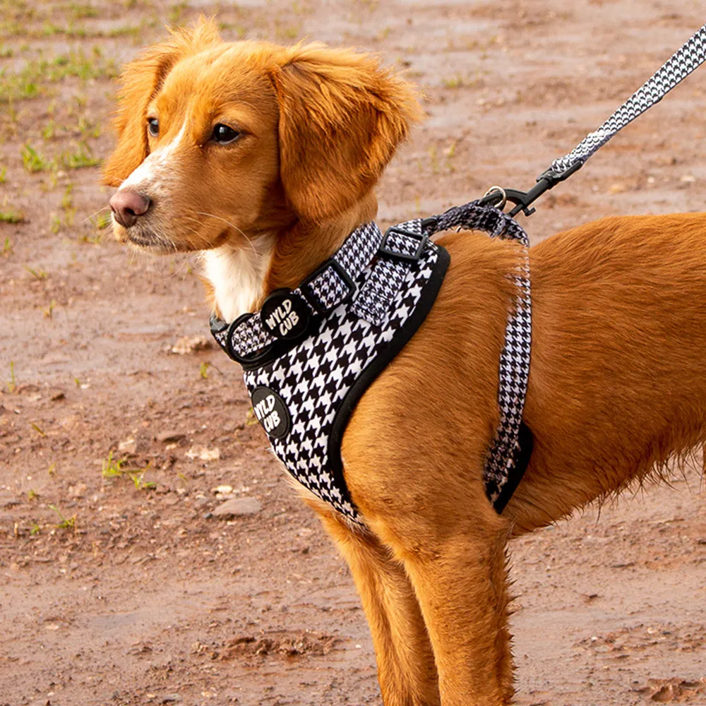 Adjustable Dog Collar: Knightsbridge Houndstooth