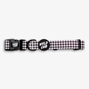 Adjustable Dog Collar: Knightsbridge Houndstooth