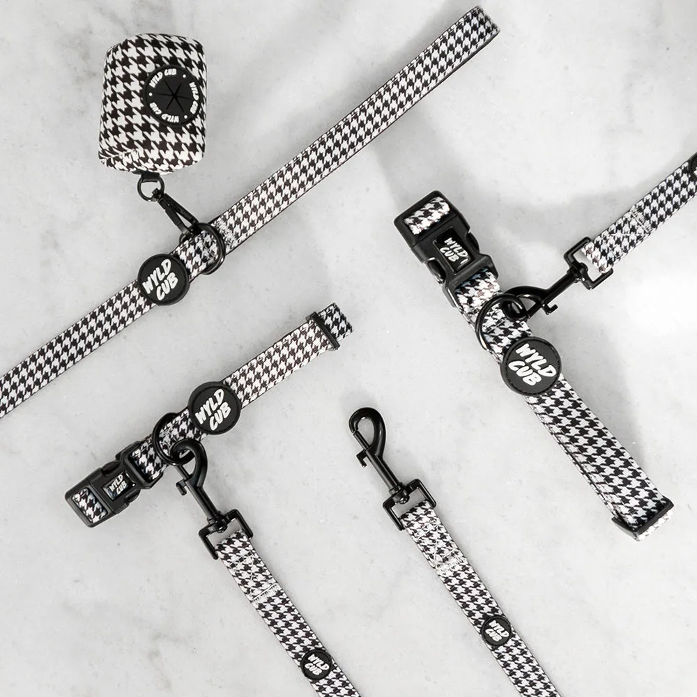 Adjustable Dog Collar: Knightsbridge Houndstooth