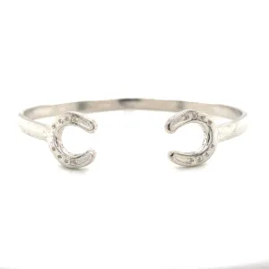 Adjustable Double Horseshoe Bangle Cuff