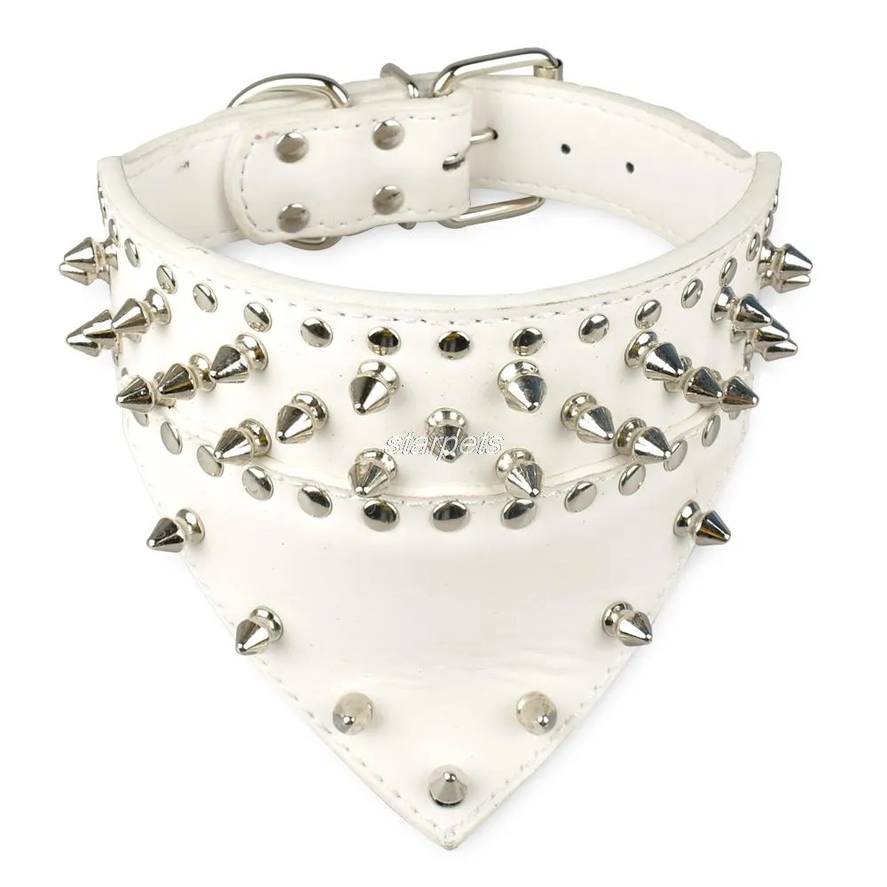 Adjustable Spiked Studded  Bandana Collar