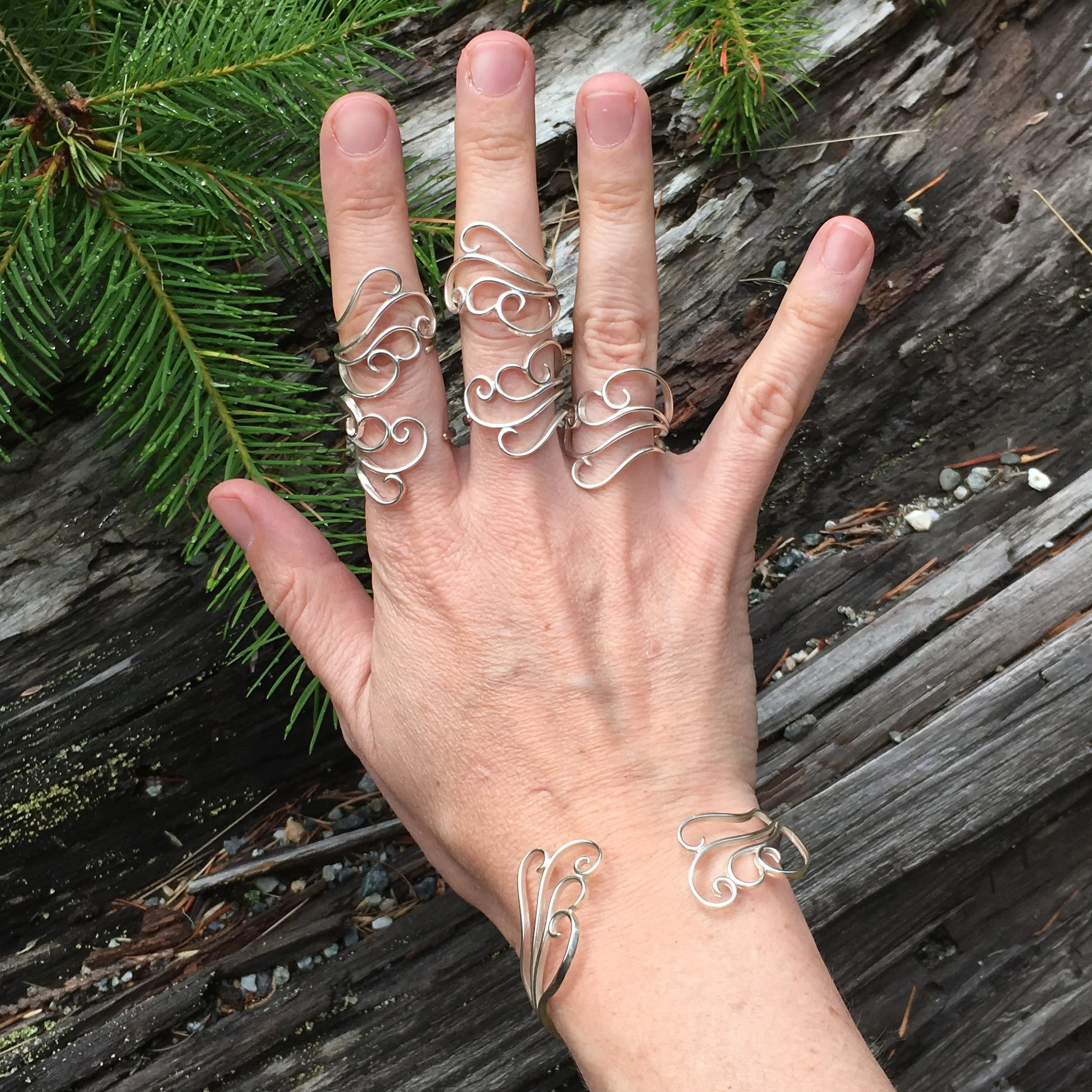 Adjustable Zephyr Ring - Sterling Silver