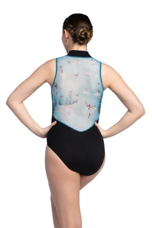 AinslieWear 1062NU Zip Front with Nutcracker Print Leotard
