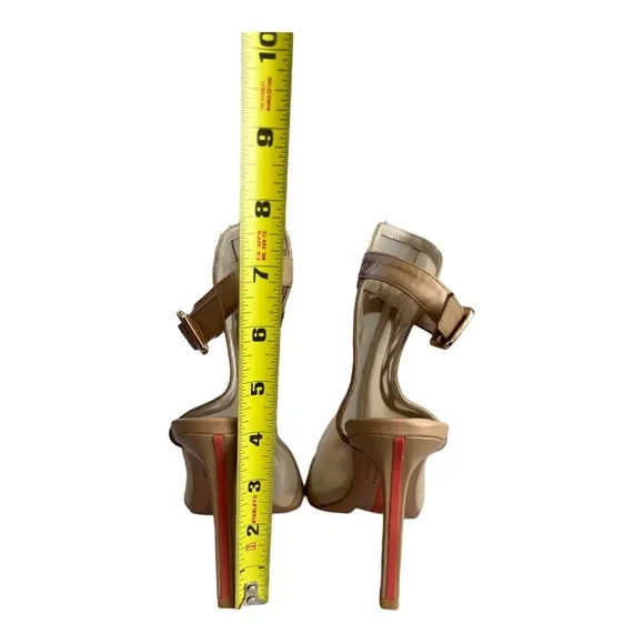 Alepel Mesh Detail Women’s Pump Size 6 Champagne/Gold Stilleto