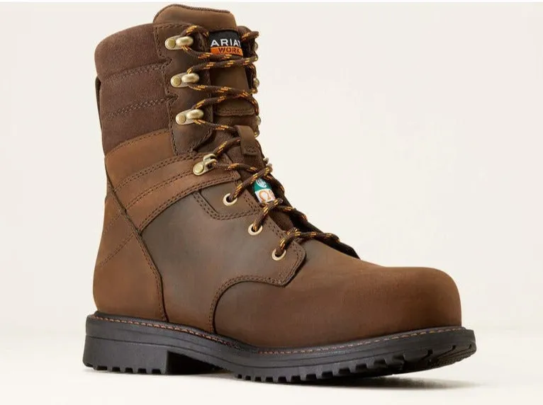 Ariat Men's Rigtek Csa 8" Comp Toe WP Work Boot -Brown- 10035989