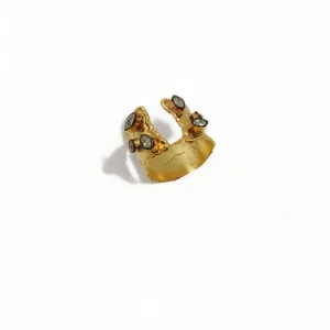 Aurora Fancy Two Side Cuff Gold Ring