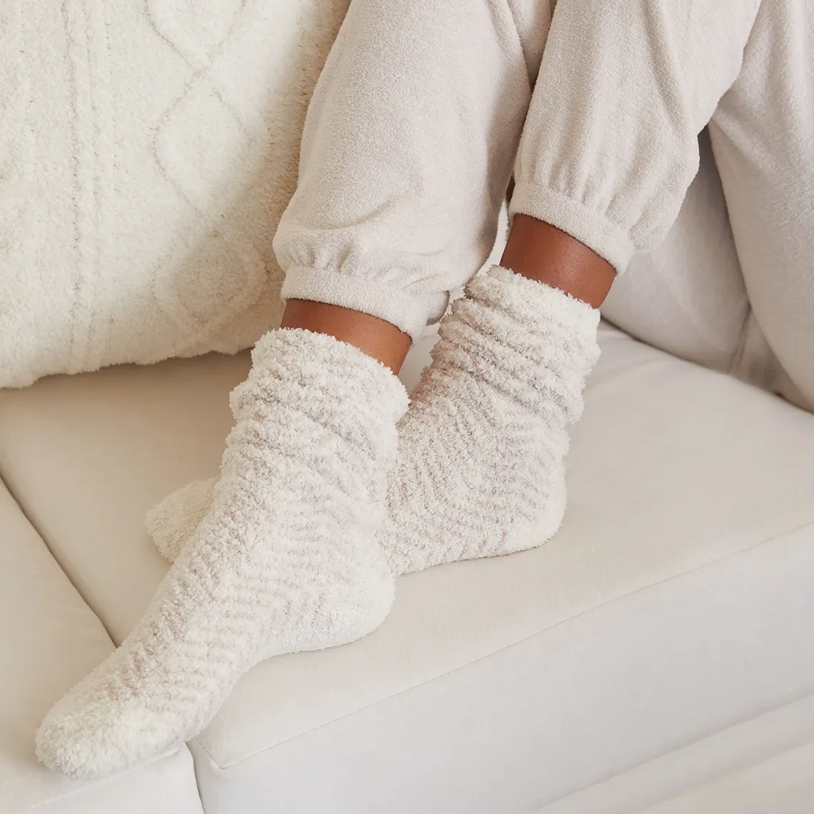 BarefootDreams CozyChic Herringbone Socks