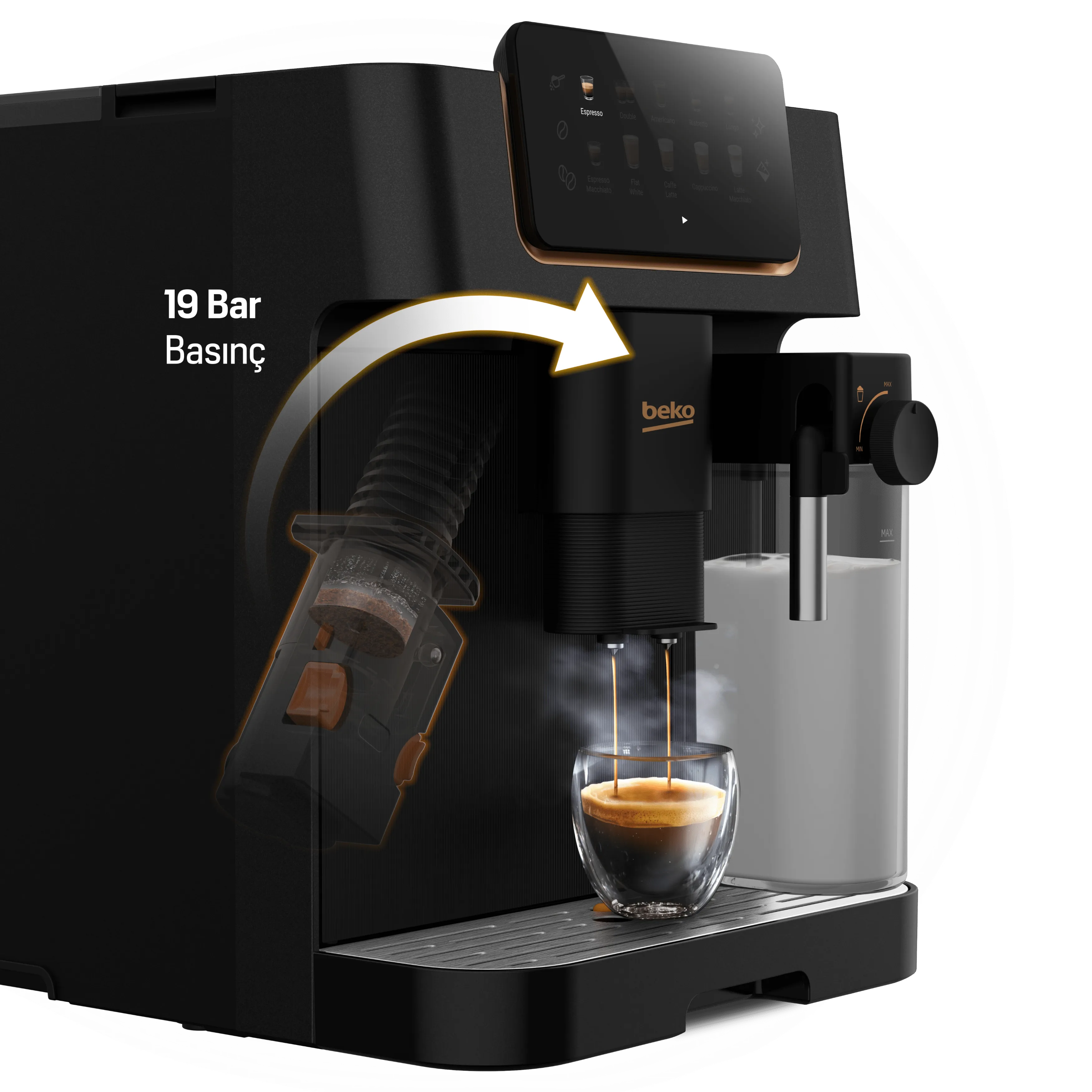 Beko Caffe Experto Espresso Machine (19 Bar) CEG7404C