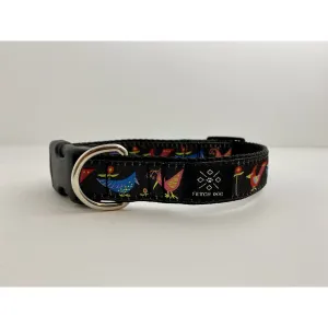 Birds and Flowers Dog Collar