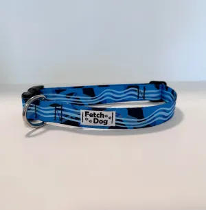 Blue Waves Dog Collar