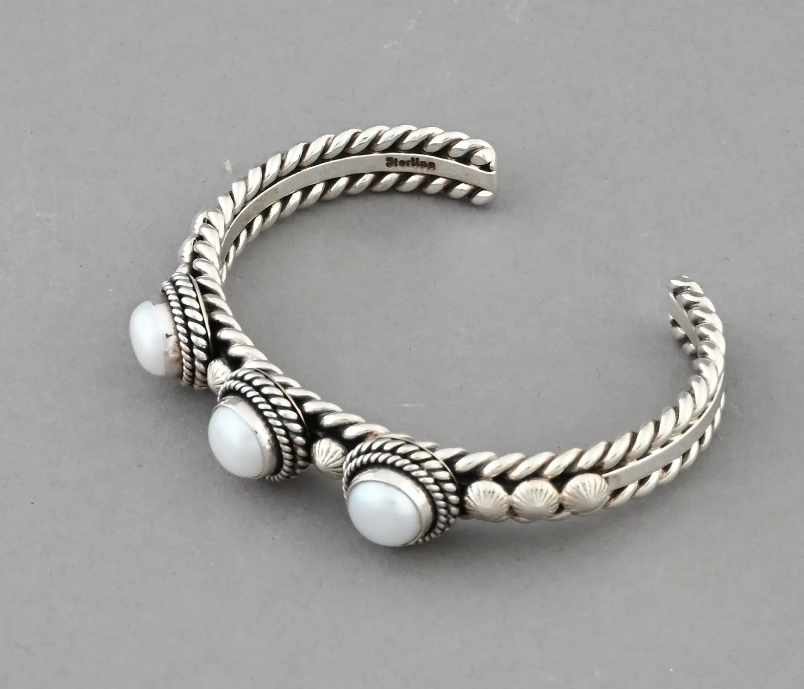 Bracelet with Fresh Water Pearls by Artie Yellowhorse