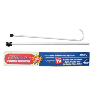 Brand new, no box! EZ Blaster Power Washer, Super charges the water from your garden hose! The EZ Blaster's rust-proof aluminum telescoping wand reaches up to 56" high!
