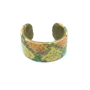 CA Christopher Augmon  Amazon Yellow Rainbow Water Snake 1 ½” Cuff