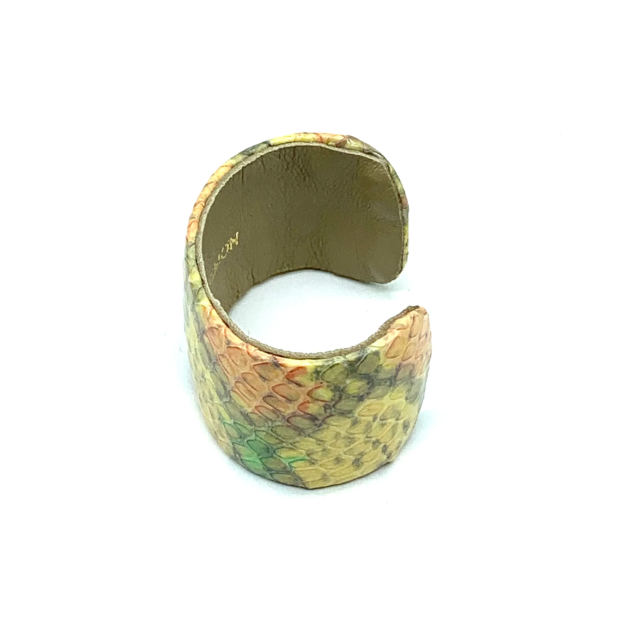 CA Christopher Augmon  Amazon Yellow Rainbow Water Snake 1 ½” Cuff