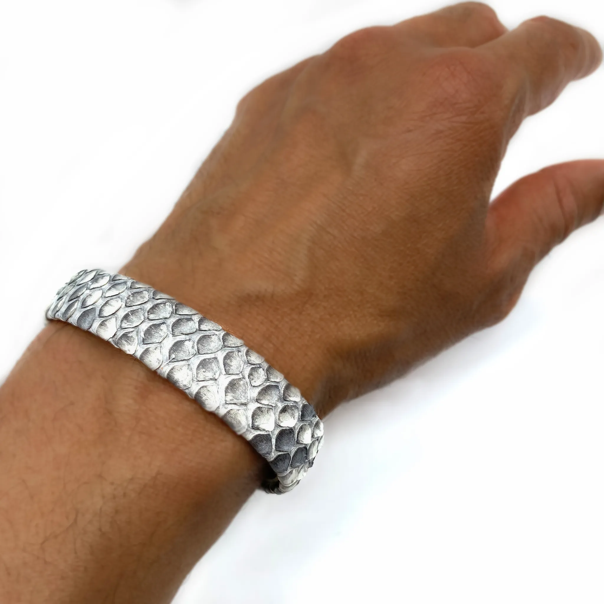 CA Christopher Augmon Matte Natural Python ½” Cuff