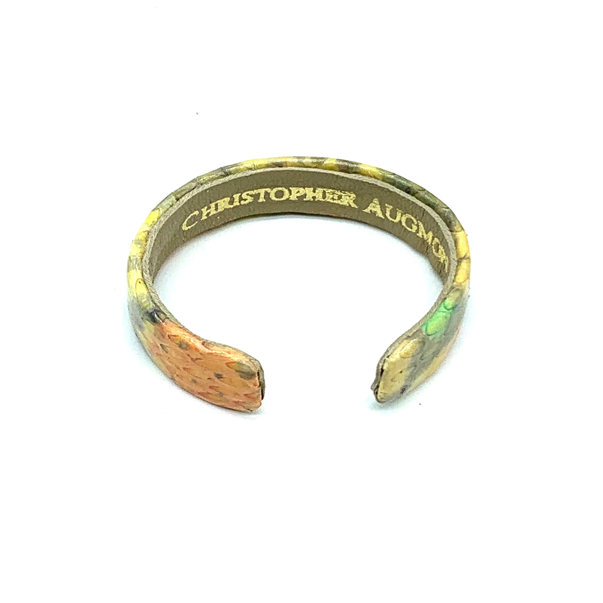 CA Christopher Augmon Yellow Rainbow Water Snake ½” Cuff