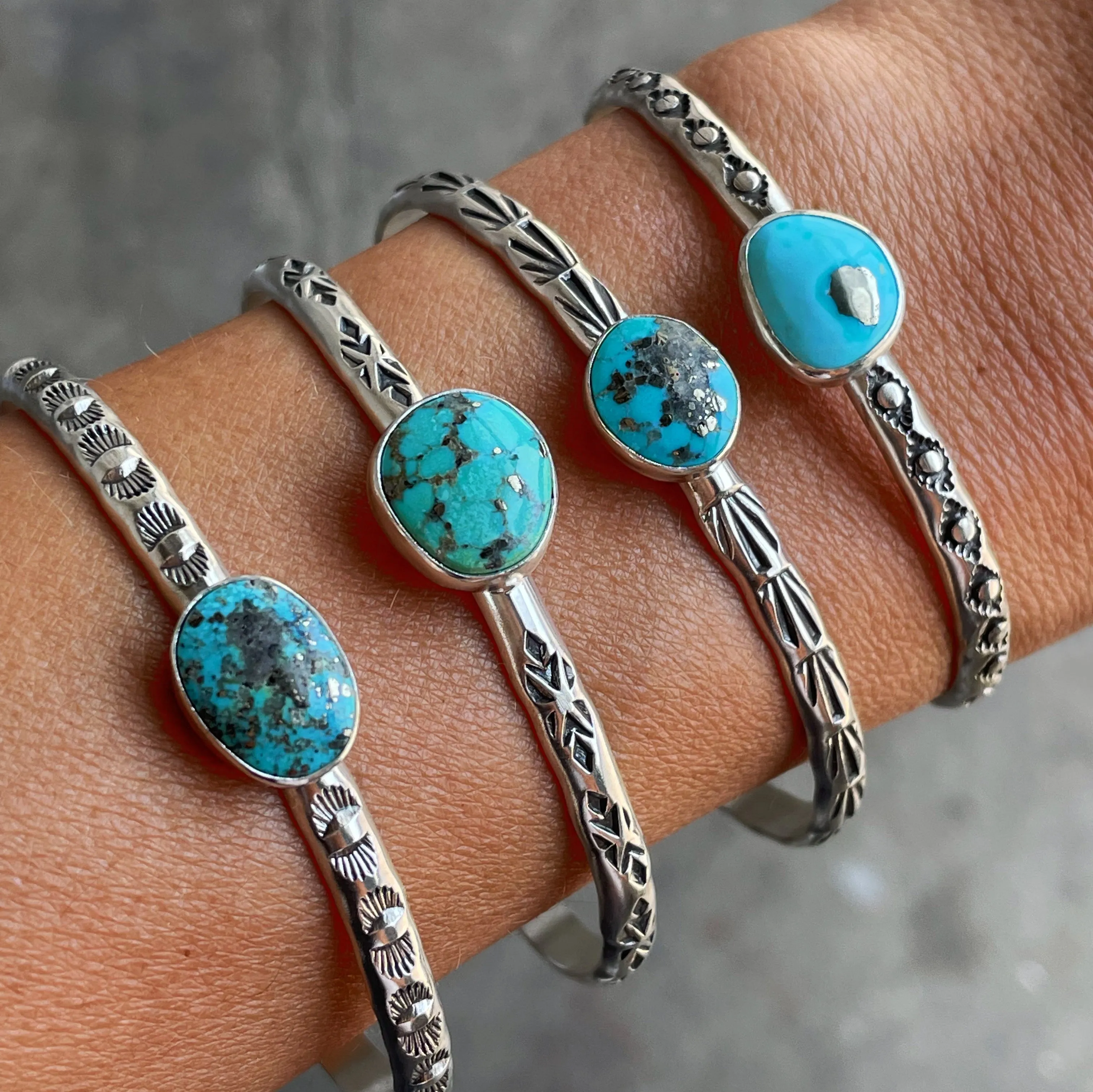 Campitos Turquoise Stamped Cuff #1