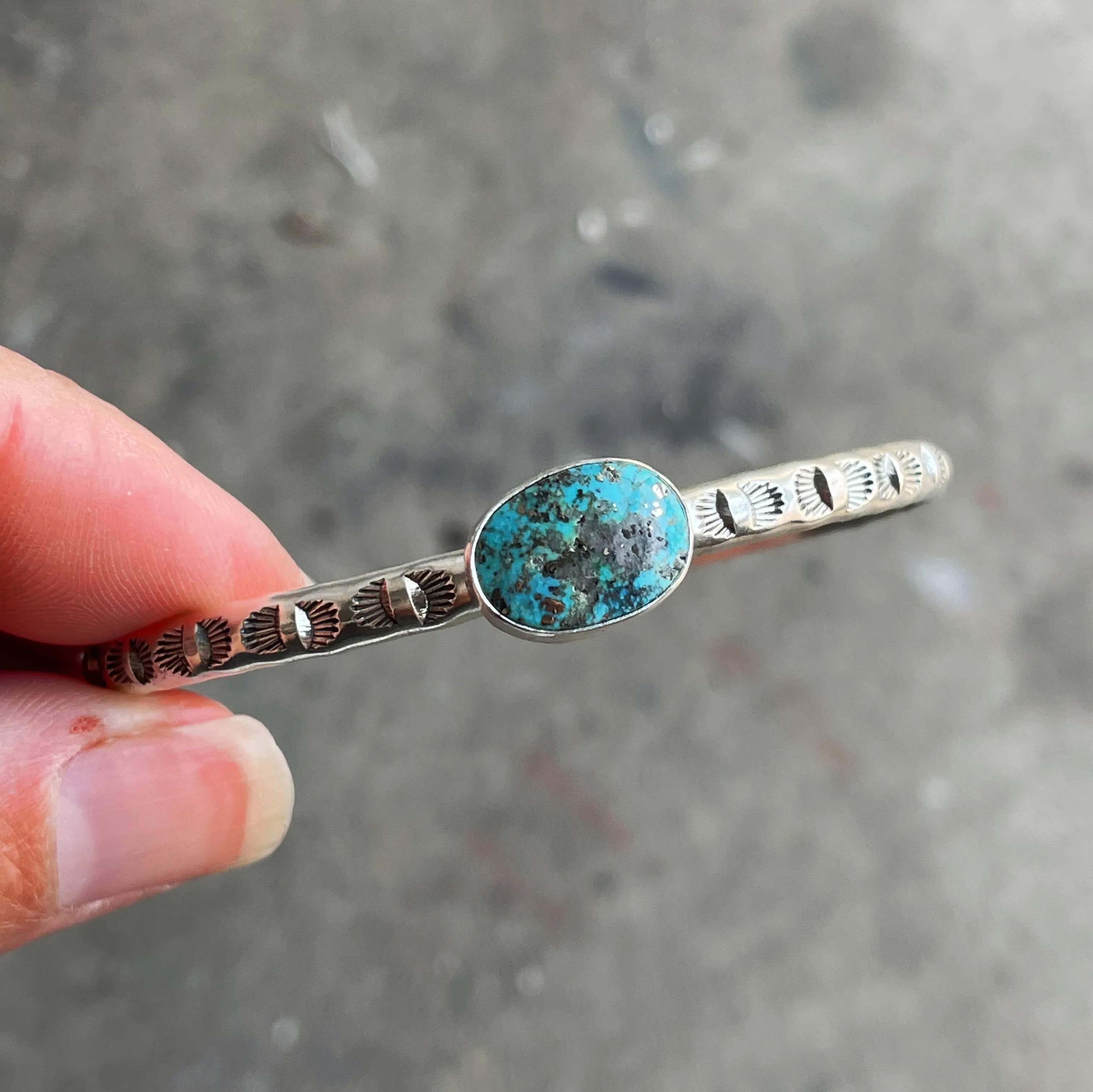 Campitos Turquoise Stamped Cuff #1