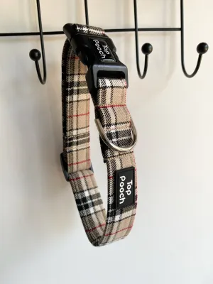 Caramel Tartan Dog Collar