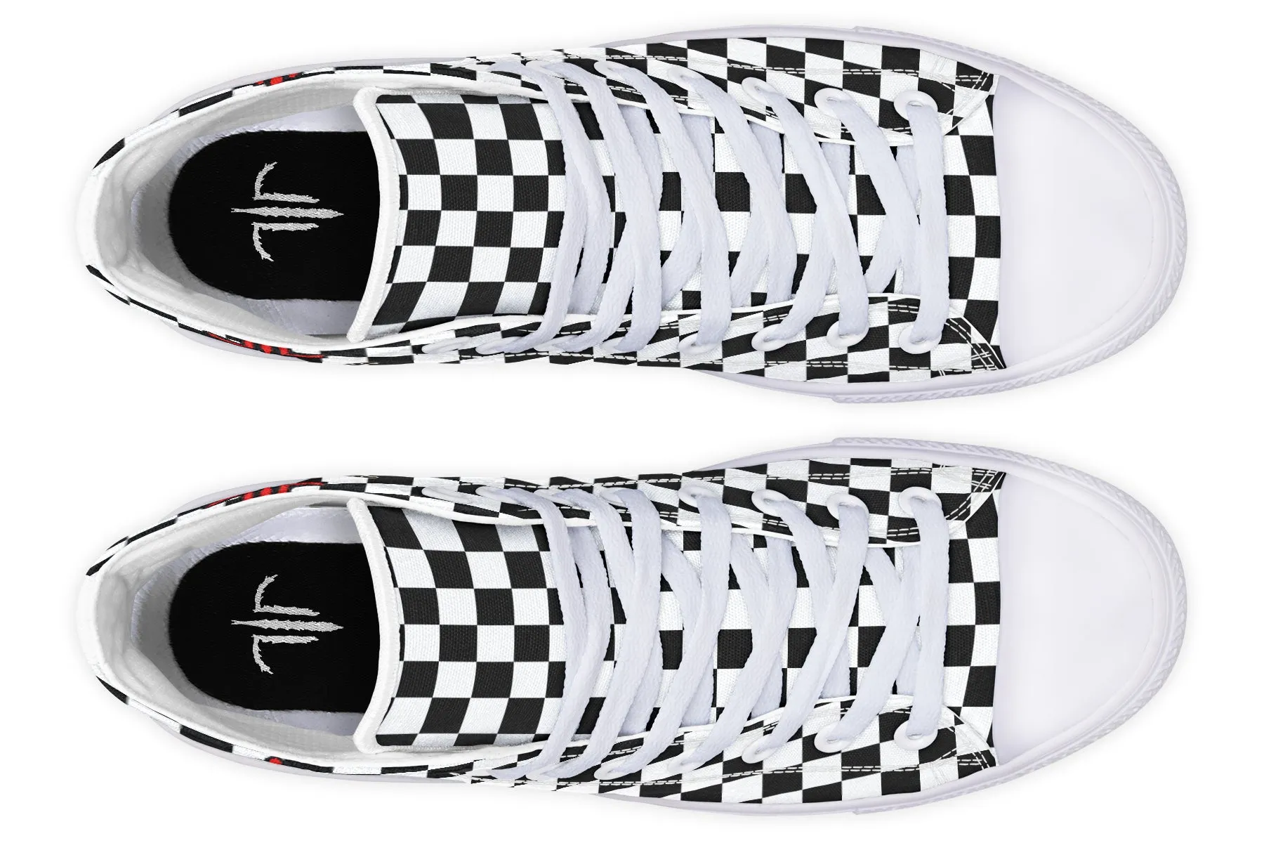 Cat Demon Checkered High Tops
