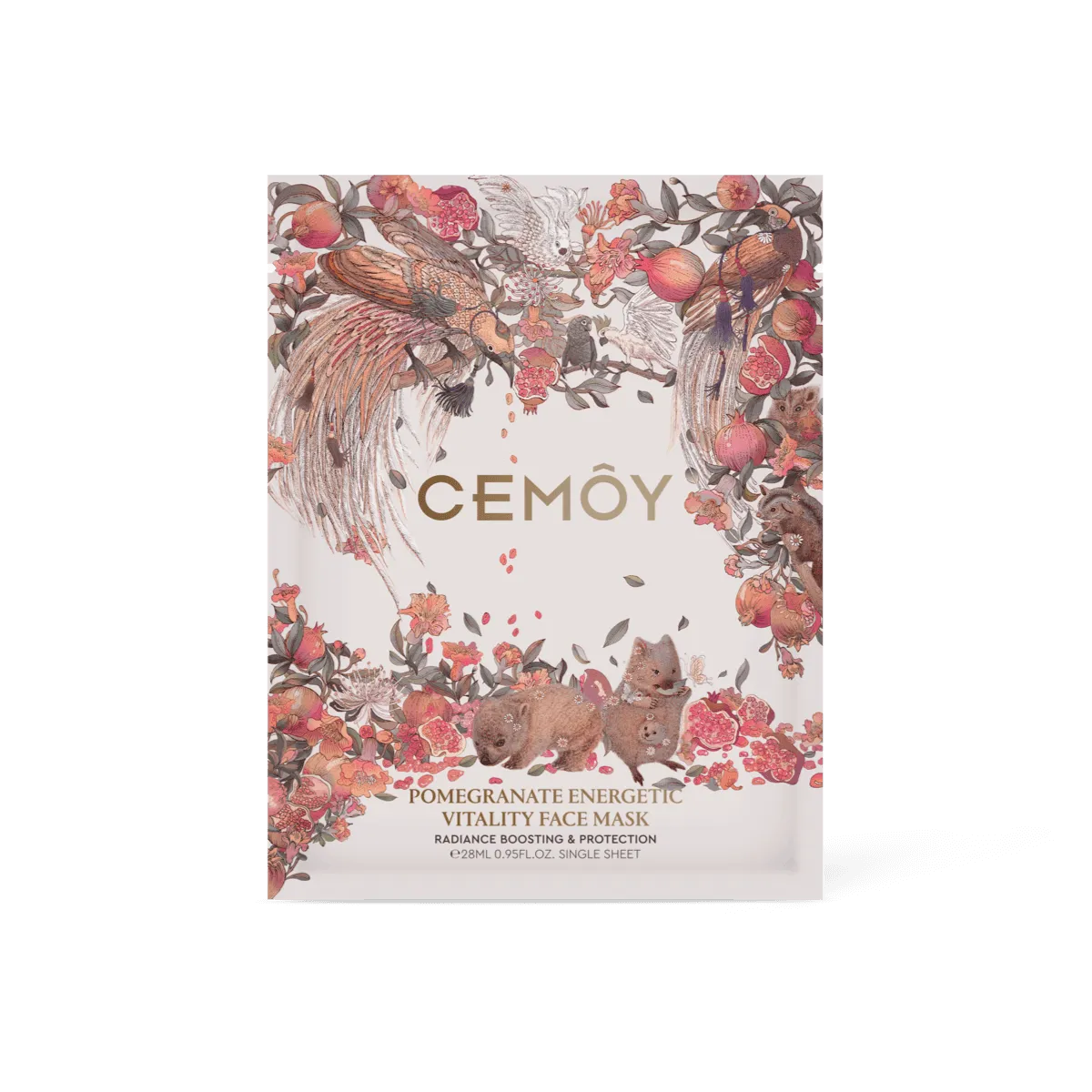 CEMÔY Pomegranate Energetic Vitality Face Mask 5 Pack - Clearance