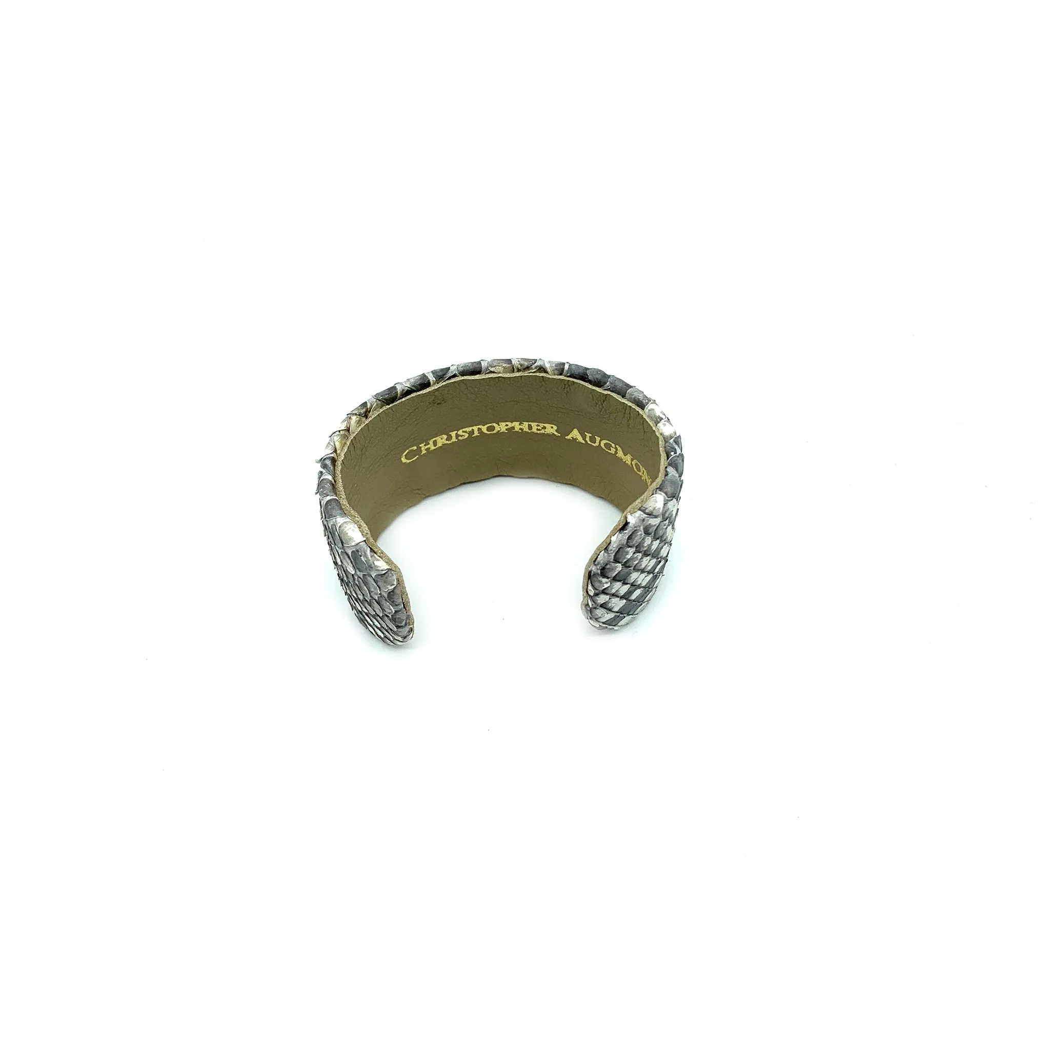 Christopher Augmon Amazon Matte Natural Python  1 1/2" Cuff
