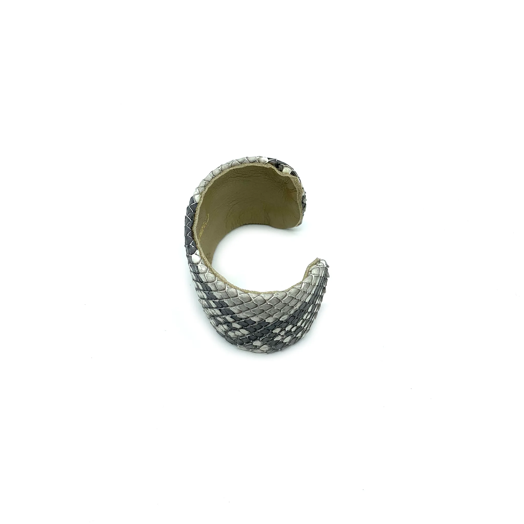 Christopher Augmon Amazon Matte Natural Python  1 1/2" Cuff