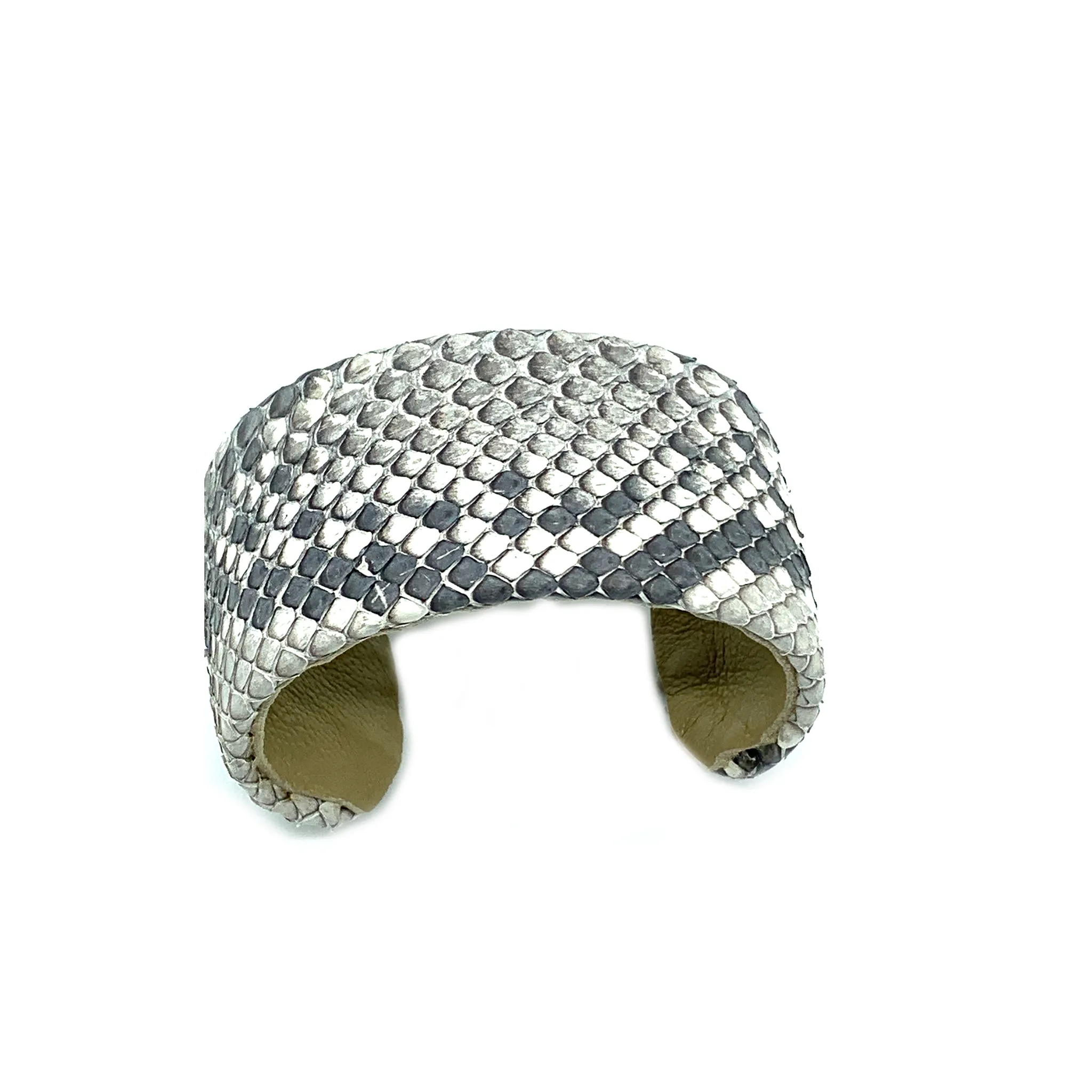 Christopher Augmon Amazon Matte Natural Python  1 1/2" Cuff