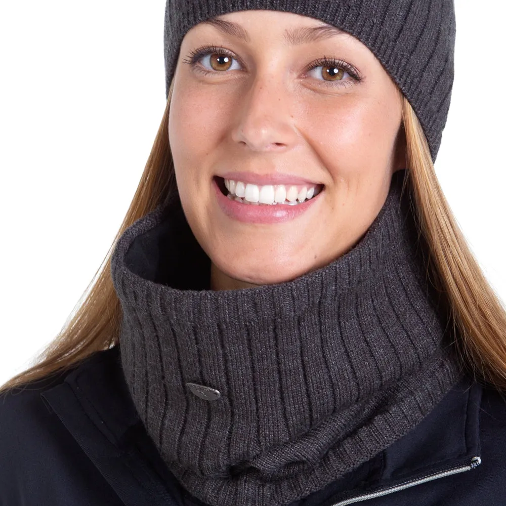 CL10381--Drk Grey BOT Loop Scarf "Devon"