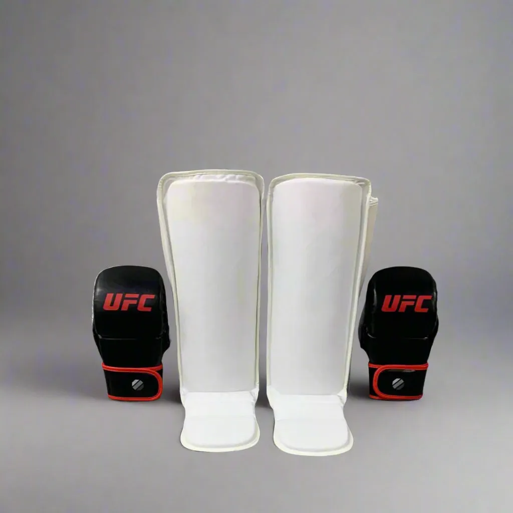 Combo UFC Sparring: Guantes   Canilleras MMA UFC - 100% Poliuretano