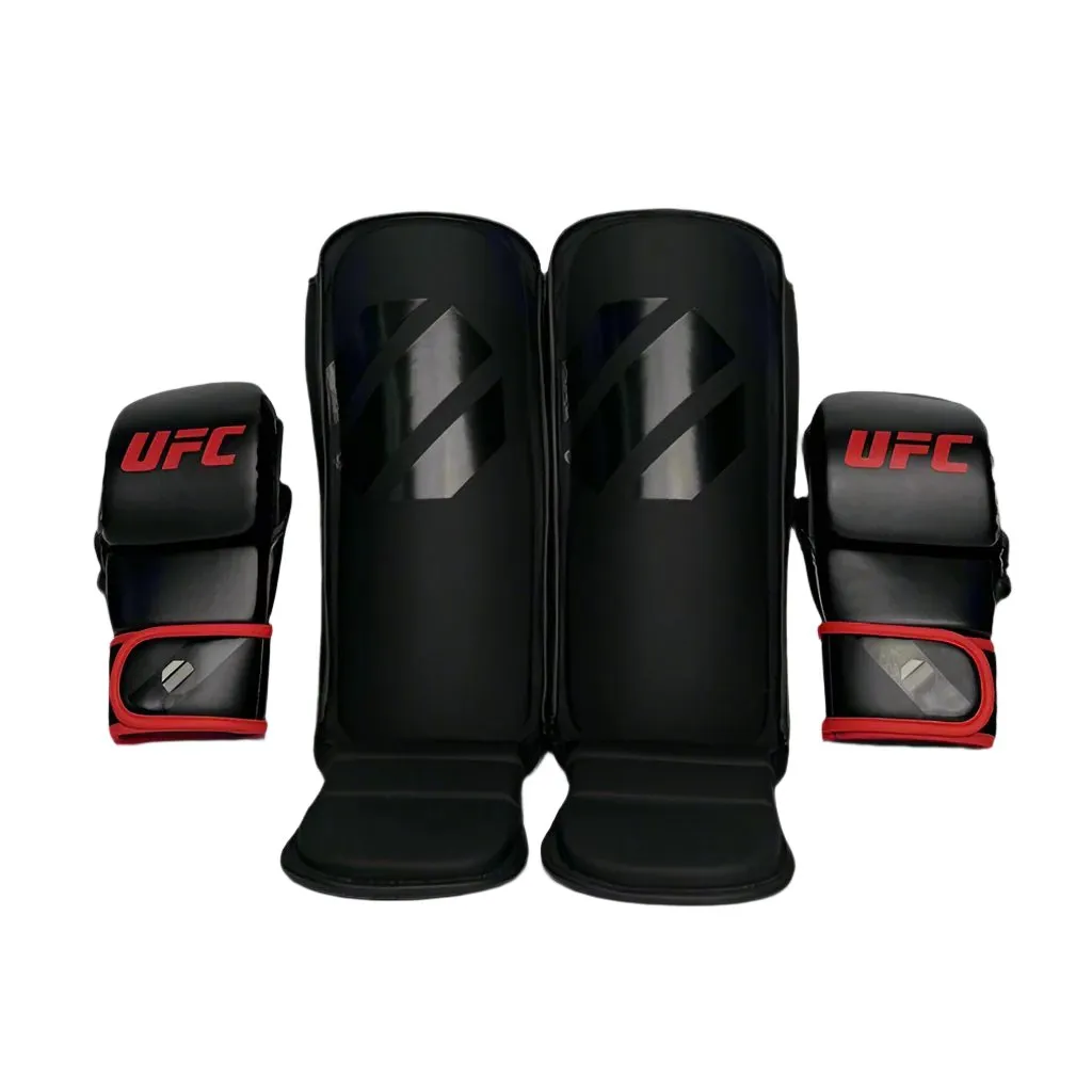 Combo UFC Sparring: Guantes   Canilleras MMA UFC - 100% Poliuretano
