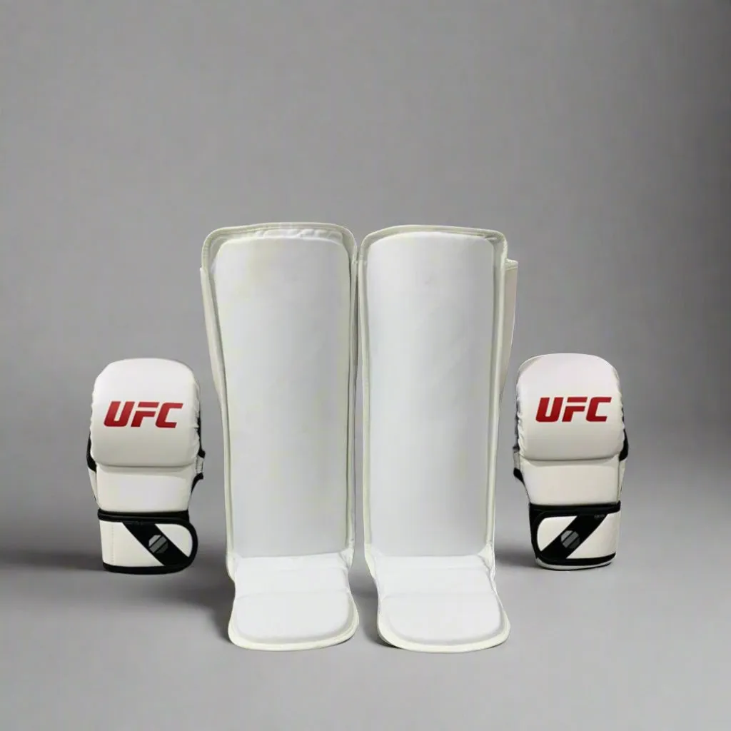 Combo UFC Sparring: Guantes   Canilleras MMA UFC - 100% Poliuretano