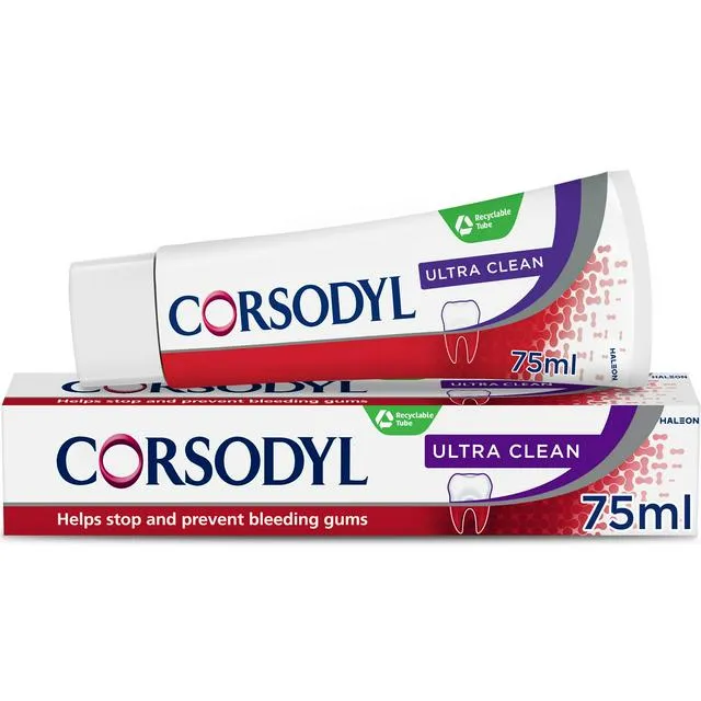 Corsodyl Ultra Clean Daily Care Bleeding Gum Fluoride ToothPaste 75 ml