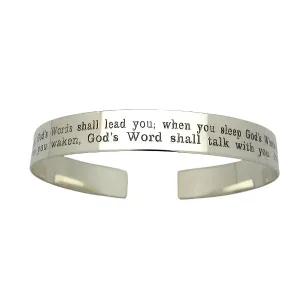 Custom Engraved Sterling Silver Cuff Bracelet