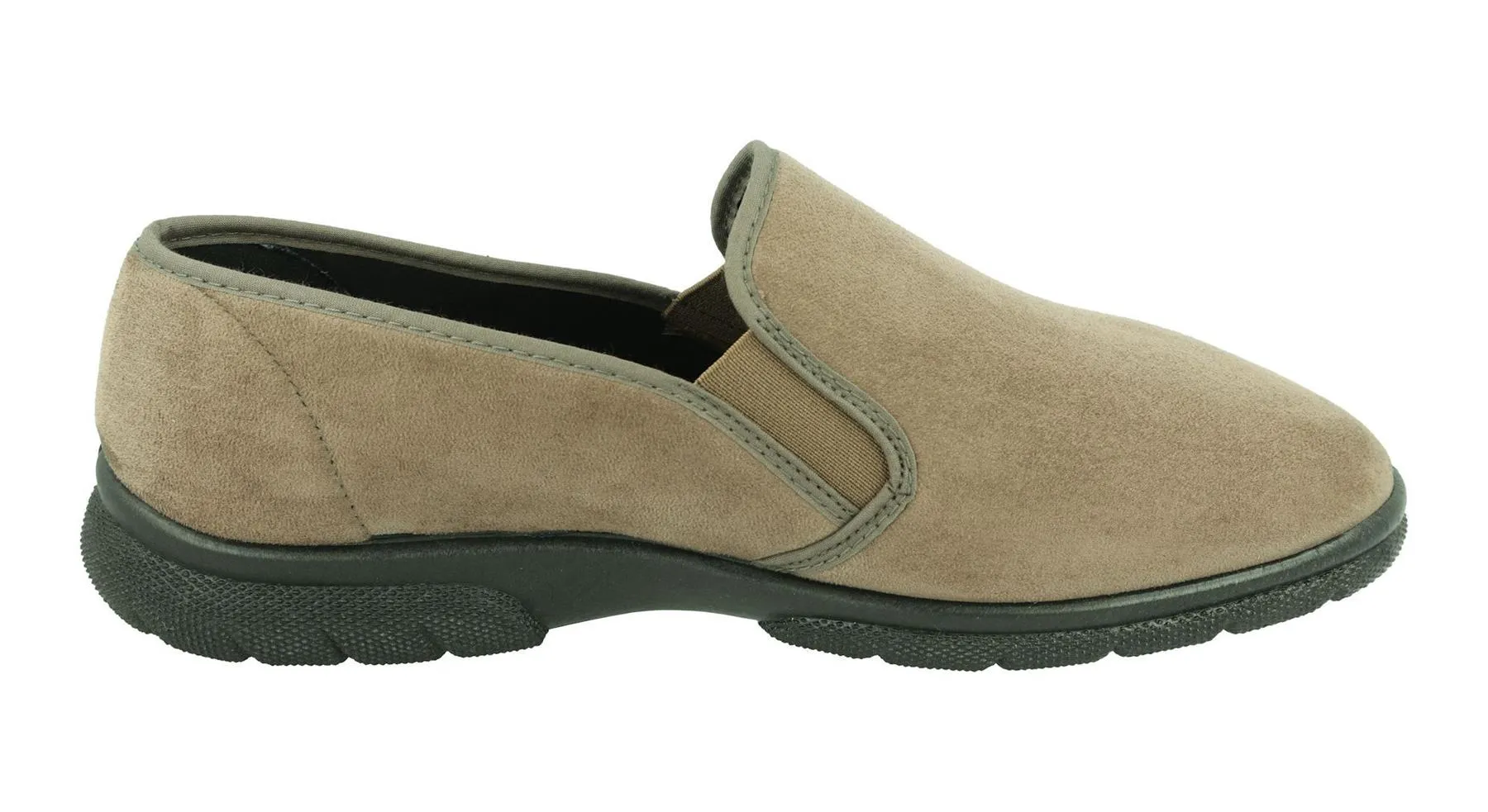 DB Shoes Men's 6V Fit Slip-On Classic Shoes in Taupe, Sizes 6 to 12