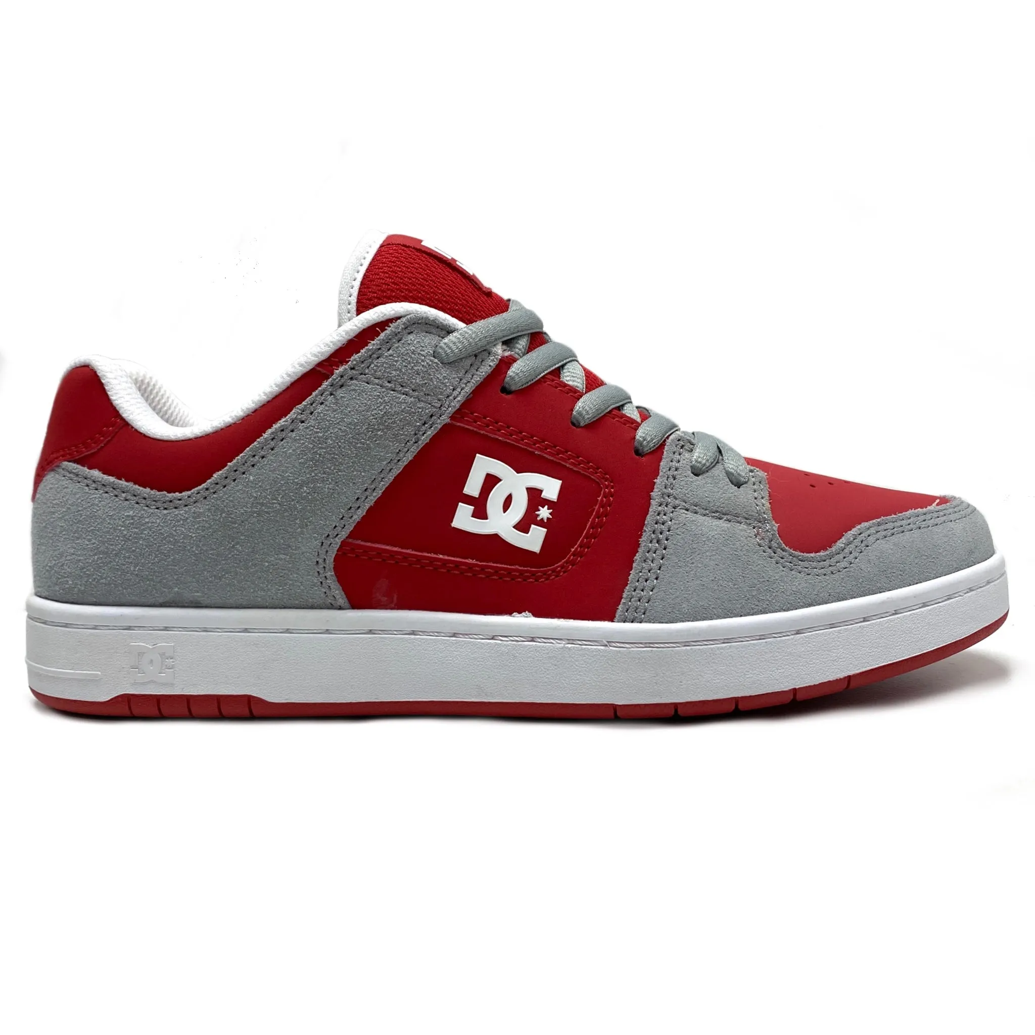 DC SHOES MENTECA 4 RED & GREY TRAINERS