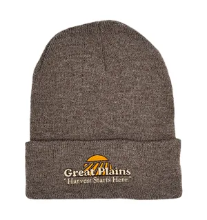 Dealers Only: Great Plains Heather Brown Cuffed Beanie (Set of 12)